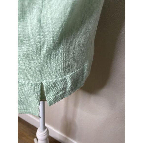 J. Crew Size XS 100% Merino Wool V-Neck Knit Sweater Thin V Neck Mint Green - Picture 3 of 7